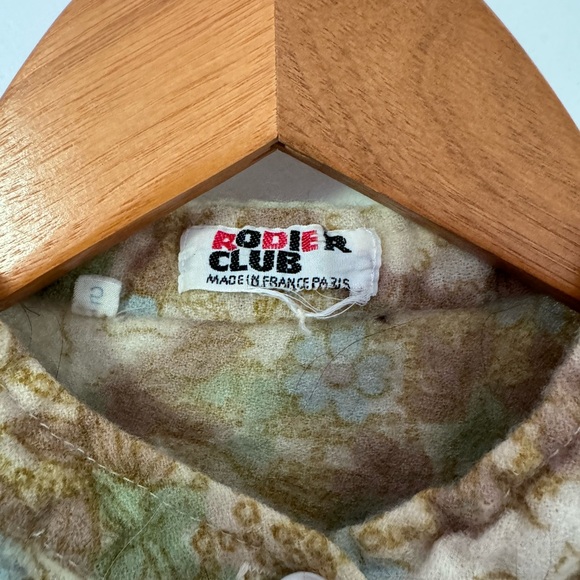 70s fleecy floral blouse - Picture 3 of 5